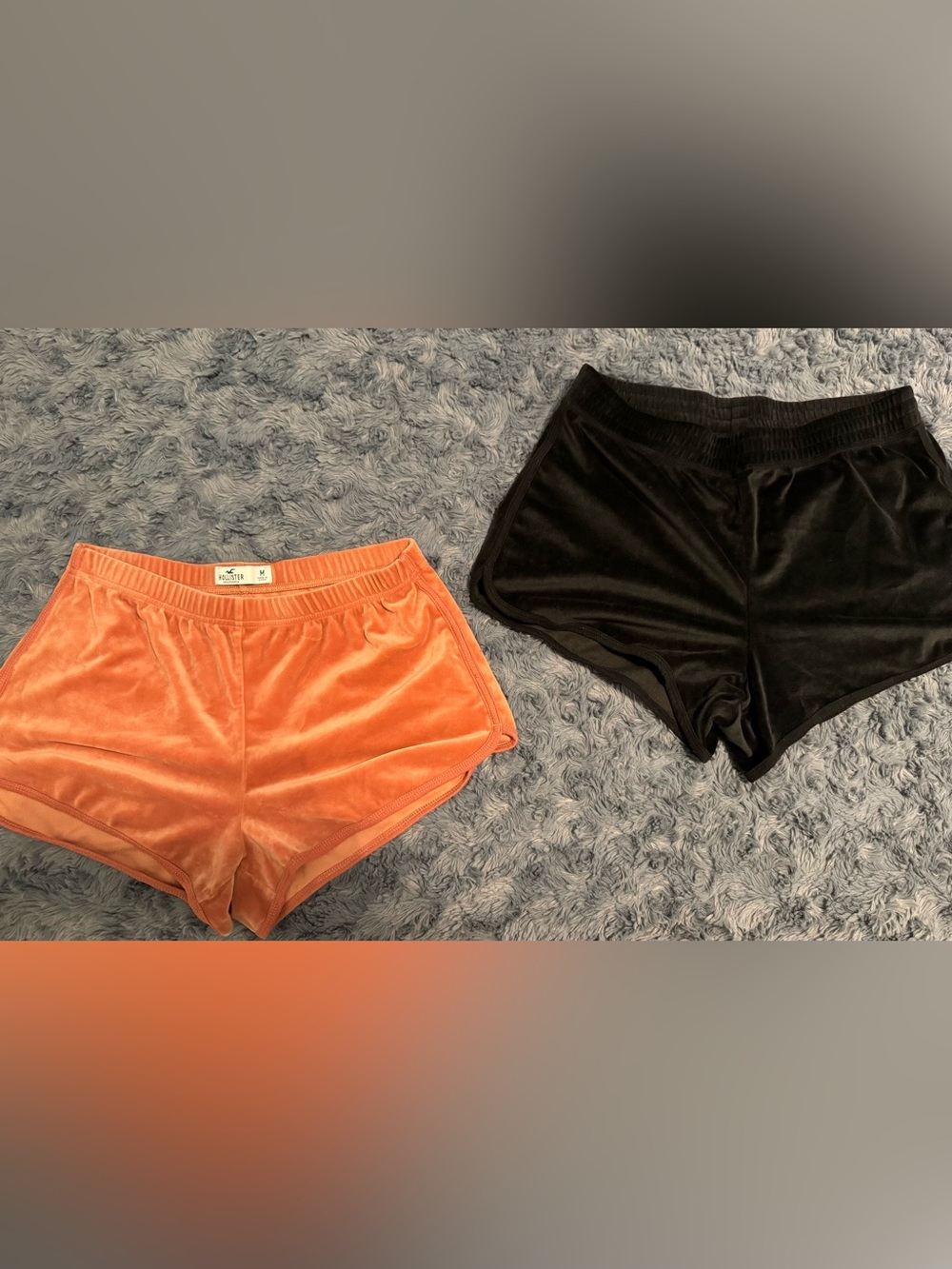 Hollister Orange Velour Lounge Shorts